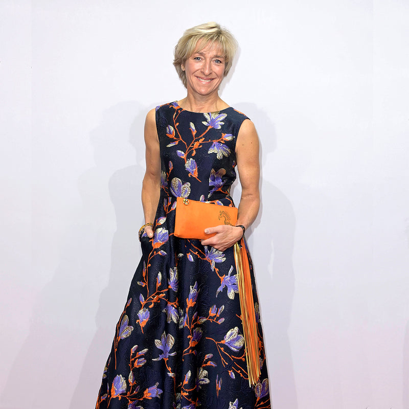 INGRID KLIMKE AT THE “BALL DES SPORTS” – WITH A STUNNING PONYTAIL CLUTCH BY ANNA KLOSE