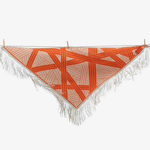 Fransen Stola "Palm Beach Rosa"