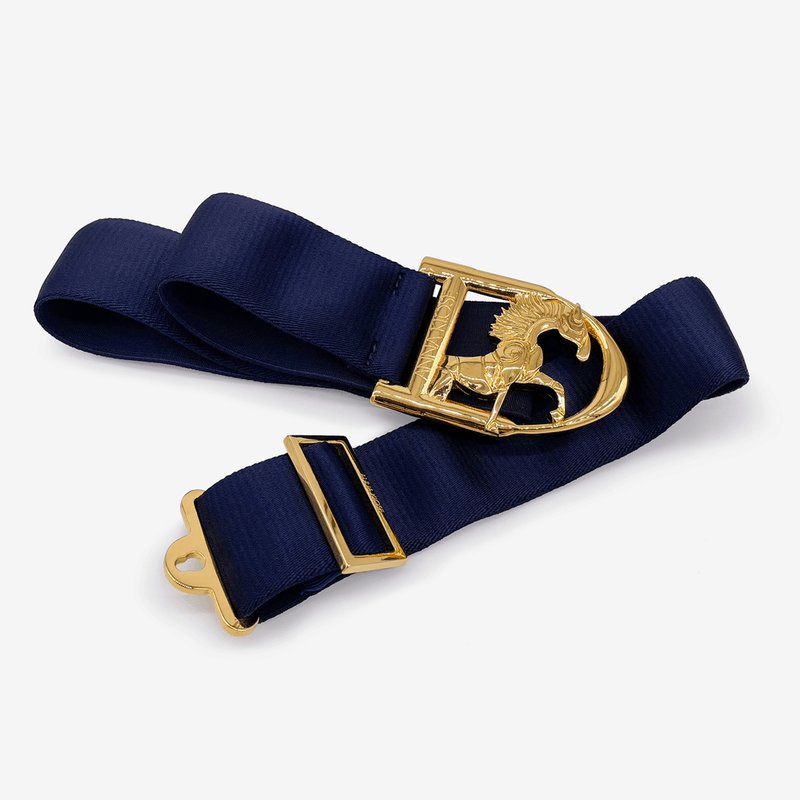 Belt "Oxford Blue" with golden Logo Badge