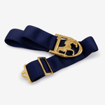 Gürtel "Oxford Blau" mit goldener Logo Schnalle - Express