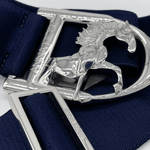 Gürtel "Oxford Blue" mit silberner Logo Schnalle 