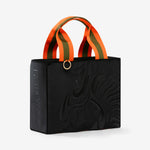 Velvet Equestrian Tote "Starlight Black" with glossy black print