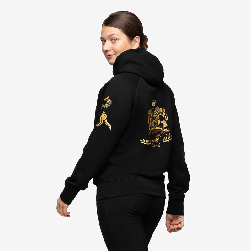 Signature Hoodie "Midnight Black" with golden print