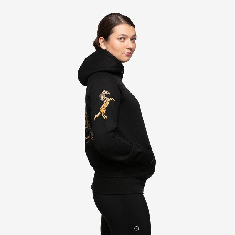 Signature Hoodie "Midnight Black" with golden print