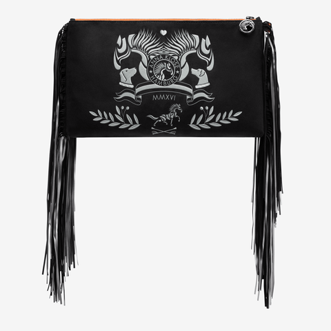 Maxi Fringe Clutch Midnight Black Designed by Anna Klose Anna Klose Hamburg