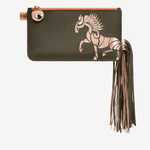 Ponytail Beltbag "Armee Grün" mit rosé goldenem Druck