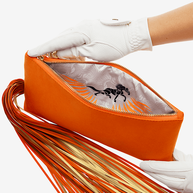 Ponytail Clutch “ANNA Orange” -  Designed For Ingrid Klimke