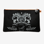 Samt Tablet-Tasche "Starlight Black" mit silbernem Print