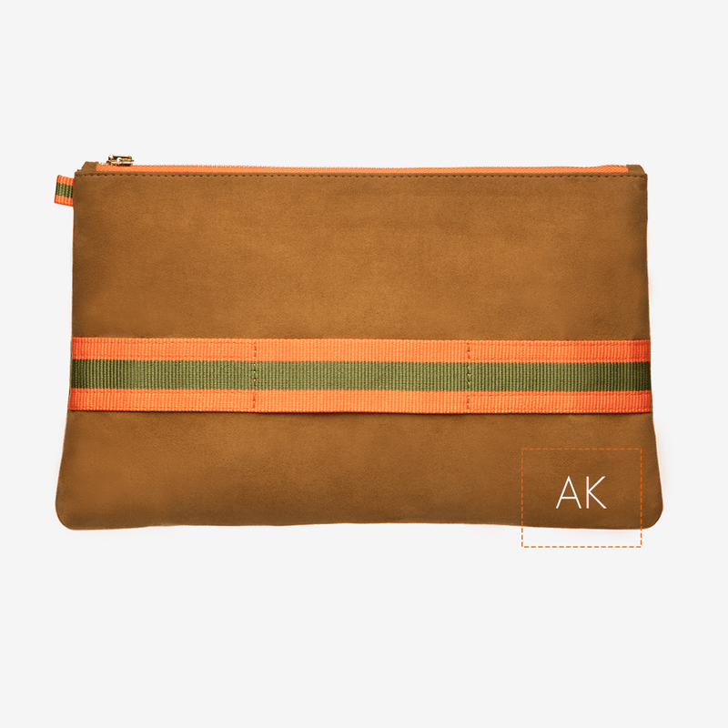 Tablet Sleeve "Hunter Brown" with golden print