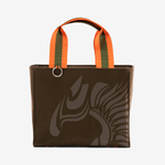 Horse riding equipment bags made of brown vegan leather with brown logo by Anna Klose Hamburg