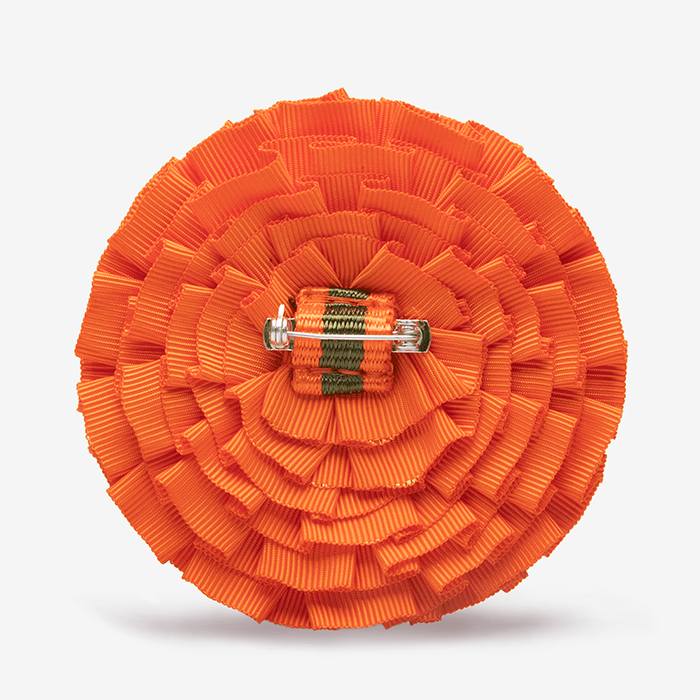 Ribbon Pin Orange with Gun button